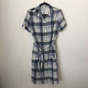Mo:Vint plaid button up dress BNWT MODERN VINTAGE